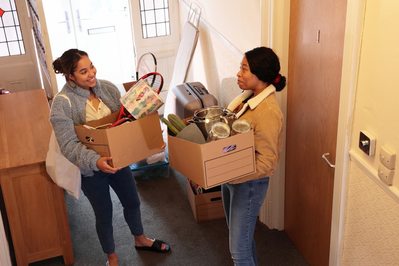 Students moving out of a student property
