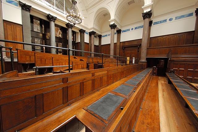 Inside of a court building
