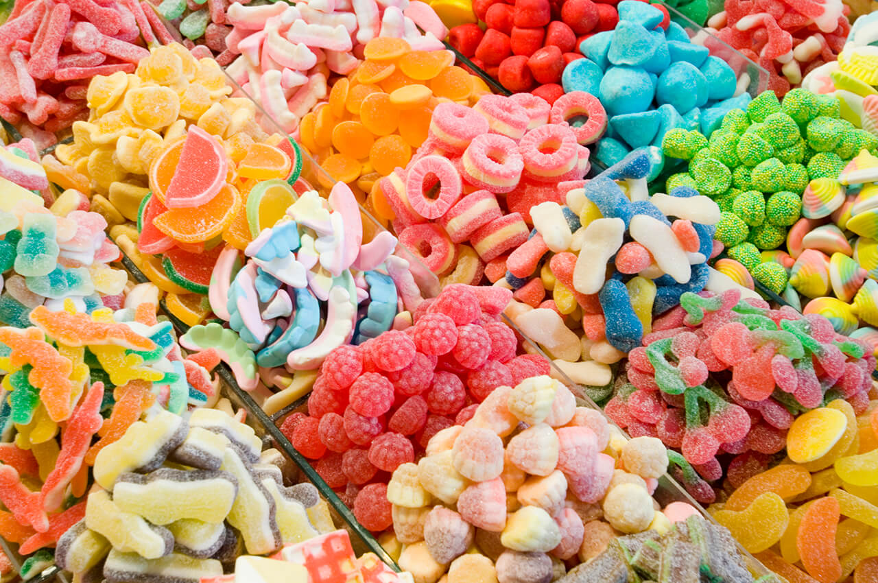 Pick & mix sweets in a shop